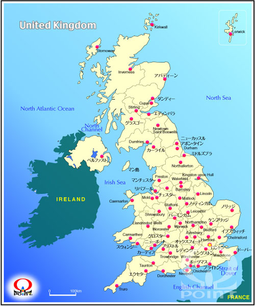 イギリス地図 日本語