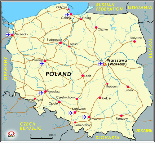 ポーランド地図