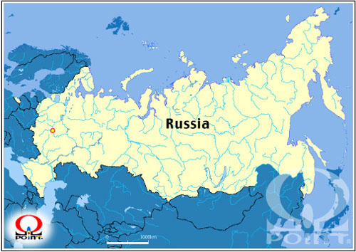 ロシア白地図